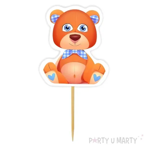 pikery baby boy dekoracja babeczek muffinek na baby shower gender reveal 8 cm 6 szt