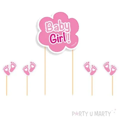 pikery baby girl stopki rozowy folat 5 szt