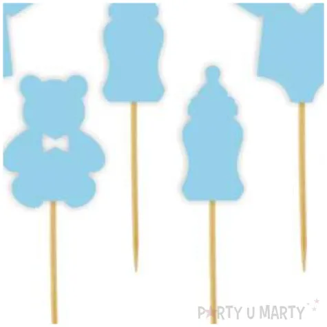 pikery baby shower boy spioszki blekitny 6 szt