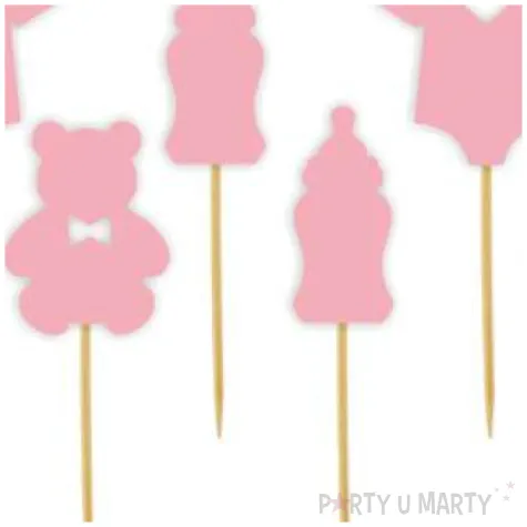 pikery baby shower girl spioszki rozowy jasny 6 szt