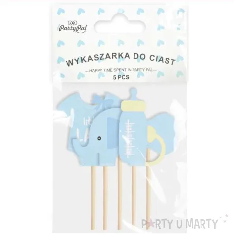 pikery baby shower little lady blekitny partypal 5 szt