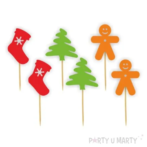 pikery boze narodzenie w skarpetach mix 6 szt