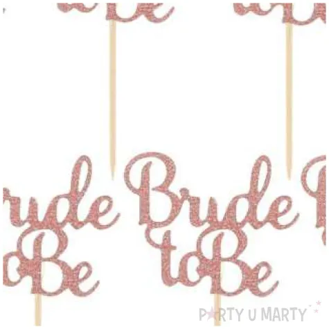 pikery bride to be rozowe zloto godan 12 szt