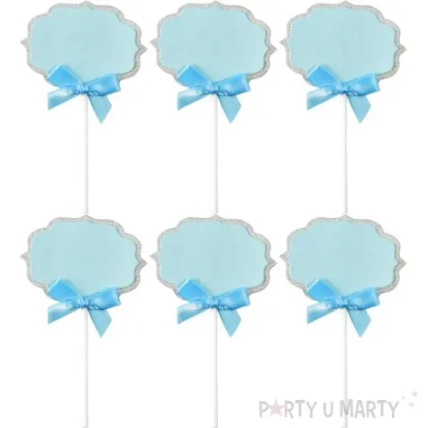 pikery chmurki kokardki niebieskie arpex 12 cm 6 szt