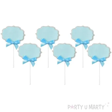 pikery chmurki kokardki niebieskie arpex 12 cm 6 szt