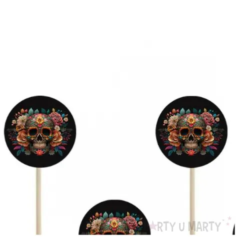 pikery dia de los muertos czarny congee 10 5 cm 6 szt