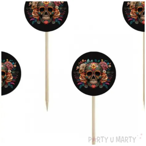 pikery dia de los muertos czarny congee 10 5 cm 6 szt