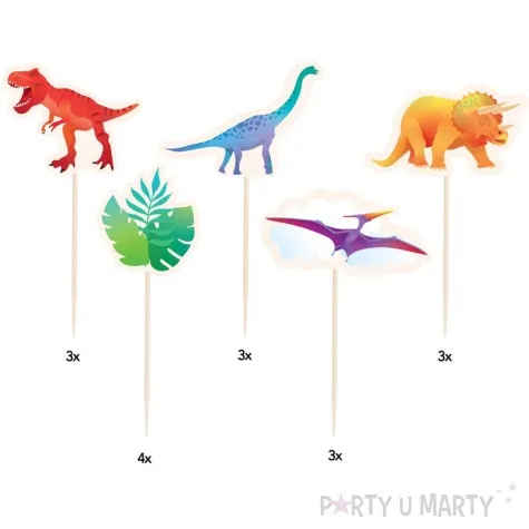 pikery dinozaury pd dino pd party 16 szt