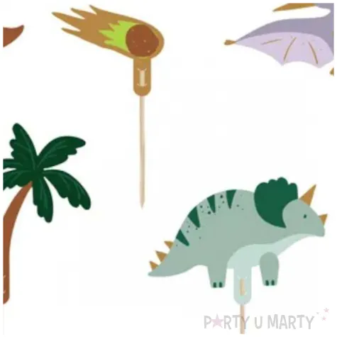 pikery dinozaury triceratops brachiozaur i pterodaktyl partydeco 6 szt