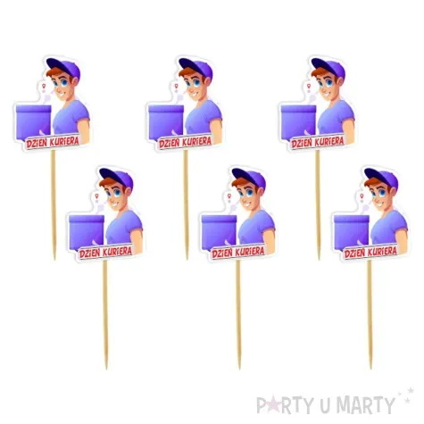 pikery dzien kuriera fioletowy 6 szt