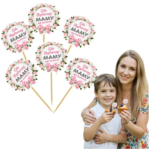 pikery dzien matki dla najlepszej mamy na swiecie 6 szt