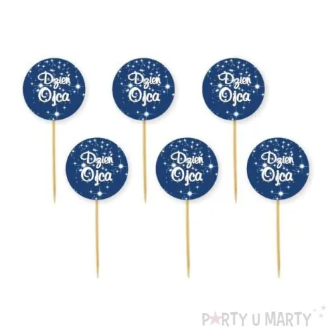 pikery dzien ojca gwiazdki granatowe 6 szt