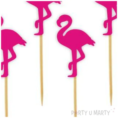 pikery flamingi fuksja 6 szt