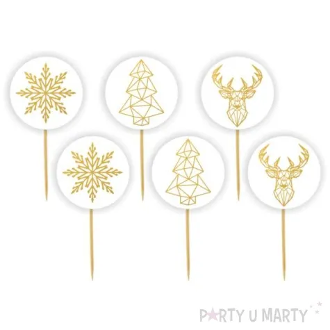 pikery glamour geometryczna zima 6 szt