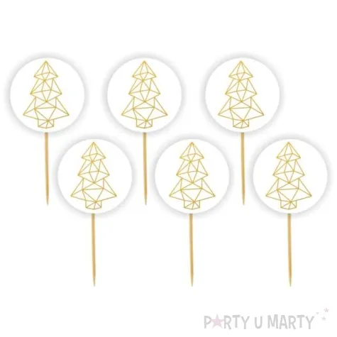 pikery glamour geometryczne choinki 6 szt