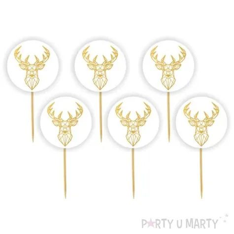 pikery glamour geometryczne jelenie 6 szt