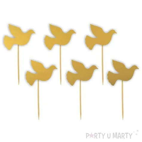 pikery golab zlote 9 cm 6 szt