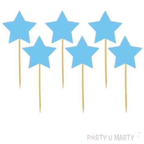 pikery gwiazdki blekitne 6 szt