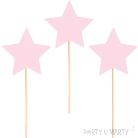 pikery gwiazdki rozowe partypal 6 szt