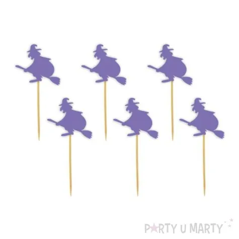 pikery halloween czarownice fioletowe 6 szt