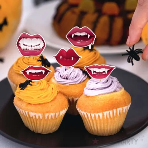 pikery halloween i krwawe usta mix 6 szt