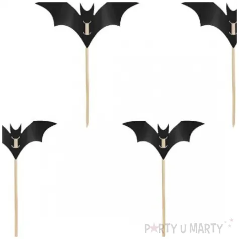 pikery halloween nietoperze czarny partydeco 16 cm 6 szt