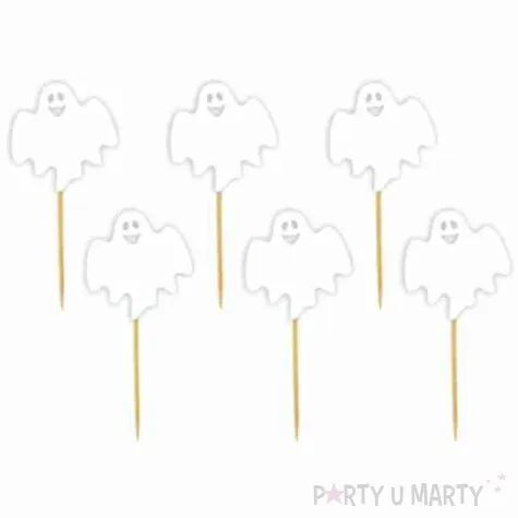 pikery halloween wesoly duszek biale 6 szt