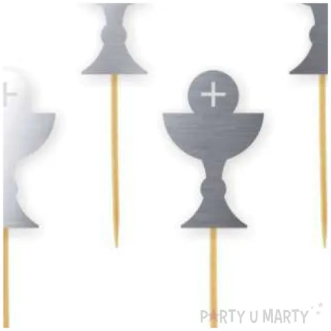 pikery hostia srebrne metalik 6 szt