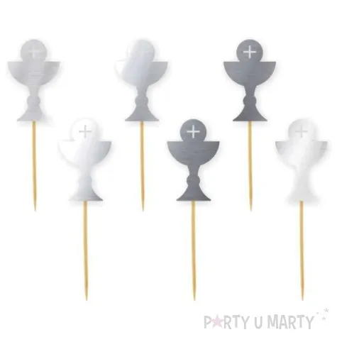 pikery hostia srebrne metalik 6 szt