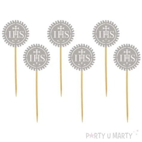 pikery ihs srebrne 6 szt