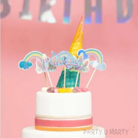 pikery jednorozec unicorn partypal 9 cm 5 szt