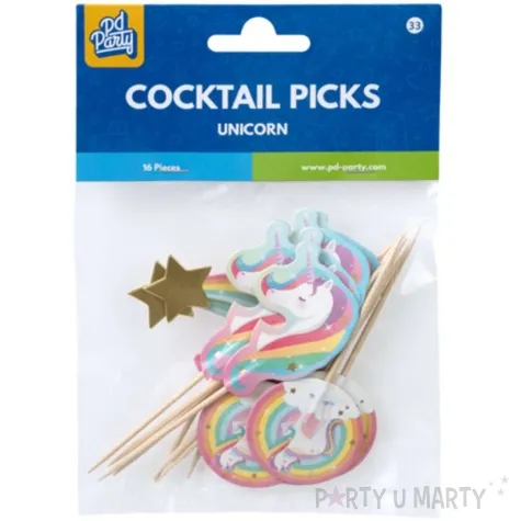 pikery jednorozec unicorn pd party 16 szt
