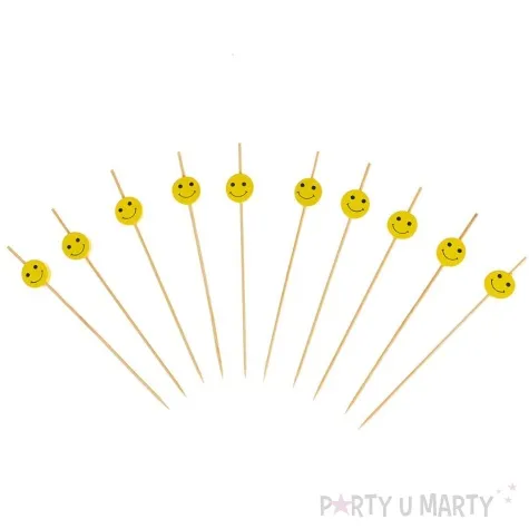 pikery koktajlowe emotikony arpex 12 cm 10 szt