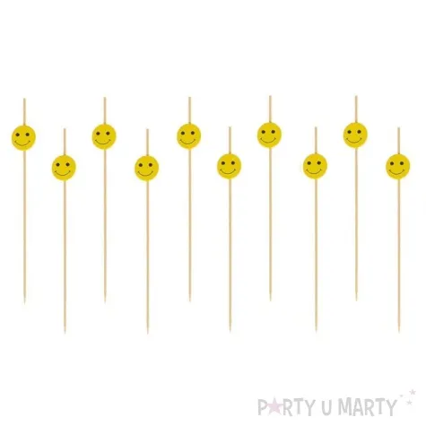 pikery koktajlowe emotikony arpex 12 cm 120 szt