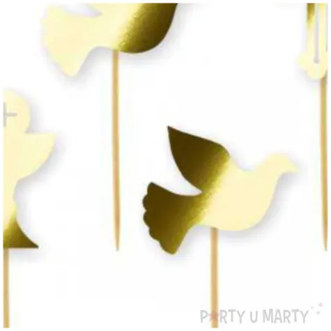 pikery komunia mix zlote metalik 6 szt