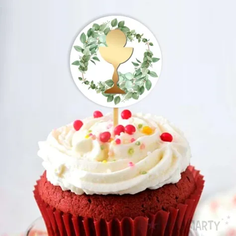 pikery komunia swieta galazki biale 6 szt