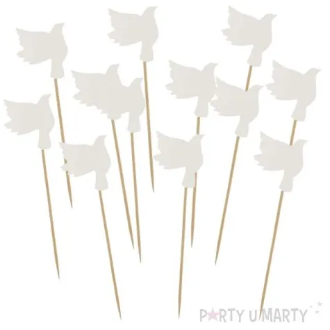 pikery komunia swieta golebie bialy godan 10 5 cm 12 szt