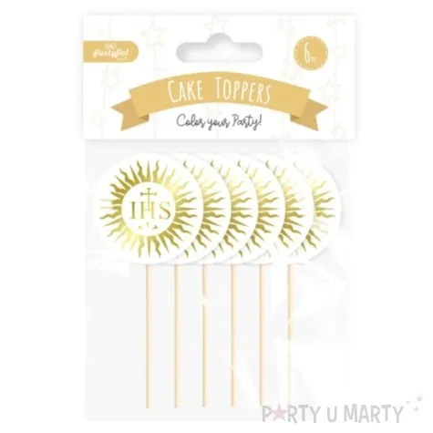 pikery komunia swieta ihs zlote partypal 6 szt