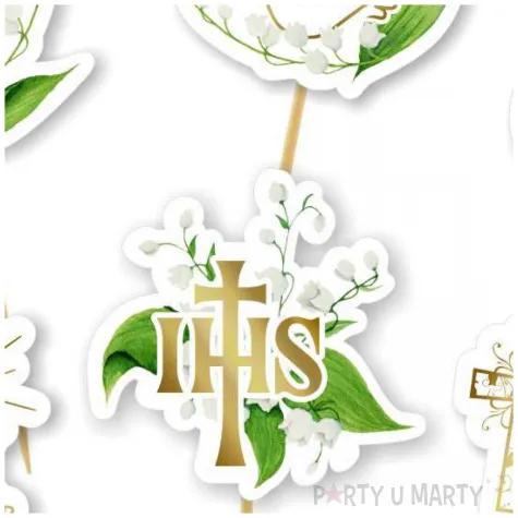 pikery komunia swieta konwalie 8 cm 6 szt