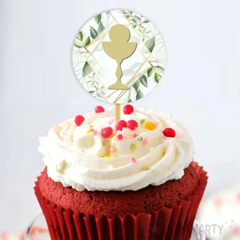 pikery komunia swieta listki piaskowe 6 szt