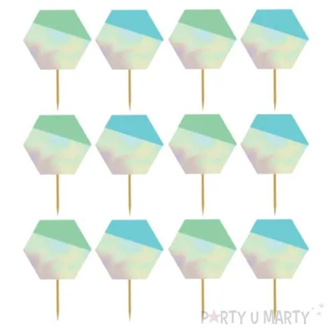 pikery lsniace party mix pastel metalik amscan 24 szt