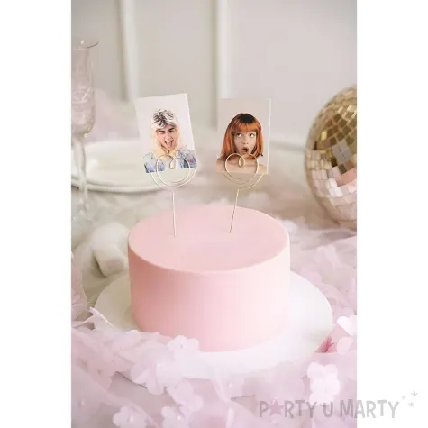 pikery metalowe serca zloty partydeco 12 cm 2 szt