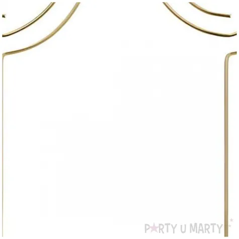 pikery metalowe serca zloty partydeco 12 cm 2 szt