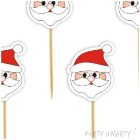 pikery mikolaje w okularach mix 6 szt