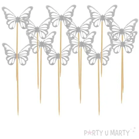 pikery motyle srebrny godan 11 5 cm 12 szt