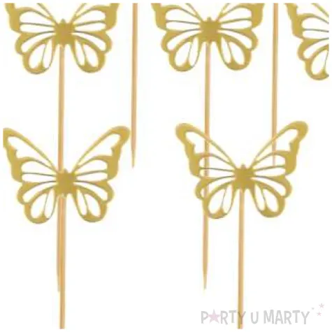 pikery motylki zloty godan 11 5 cm 12 szt