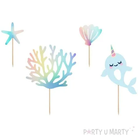 pikery narwal partydeco 10 15 5 cm 4 szt