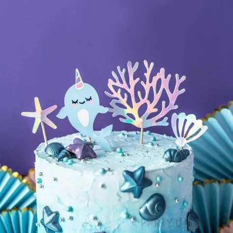 pikery narwal partydeco 10 15 5 cm 4 szt