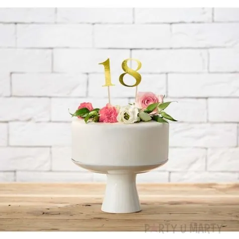 pikery numery zloty partydeco 26 cm 11 szt
