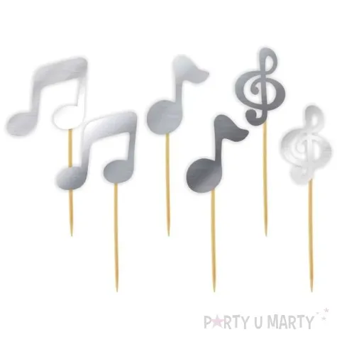 pikery nuty srebrne metalik 6 szt